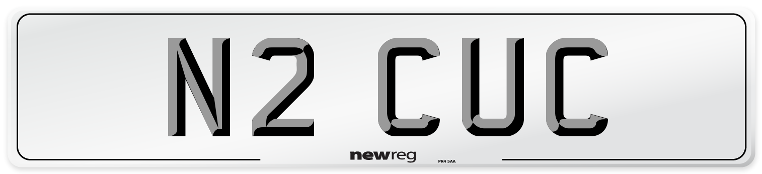 N2 CUC Number Plate from New Reg